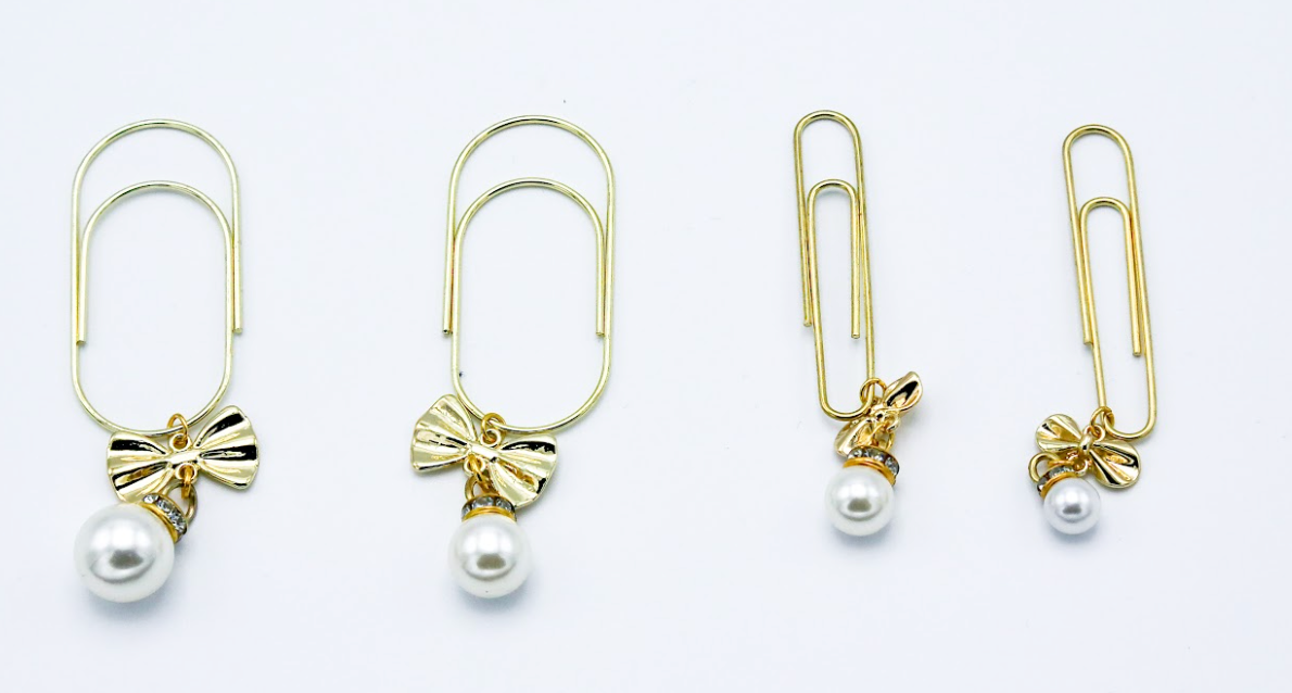 Pearl Bow Decorative Paper Clip