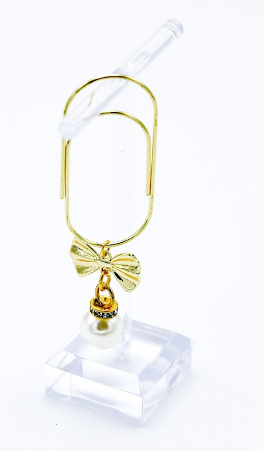 Pearl Bow Decorative Paper Clip
